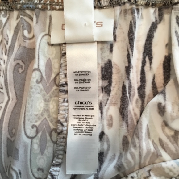 Chico’s Ladies Boho Style Pants Tan/Brown/ Cream/ Green/ Blue Size 1 (S 8-10) - Picture 5 of 6